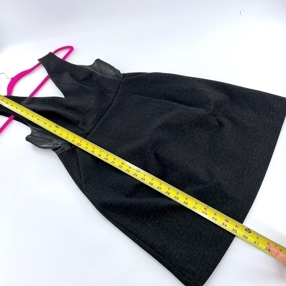 Madewell E1516 Dark Gray Leather Insert Ponte Sleeveless Dress size 4 - Picture 7 of 15